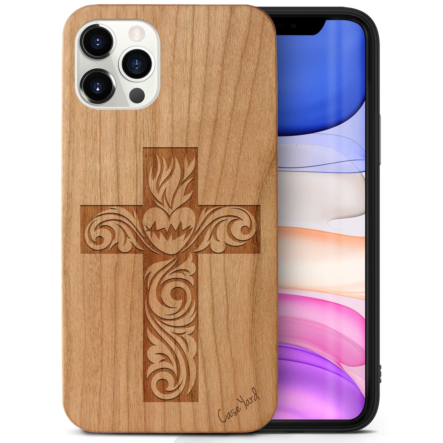 Cross 2 Case Wooden Laser Engraved Phone Case