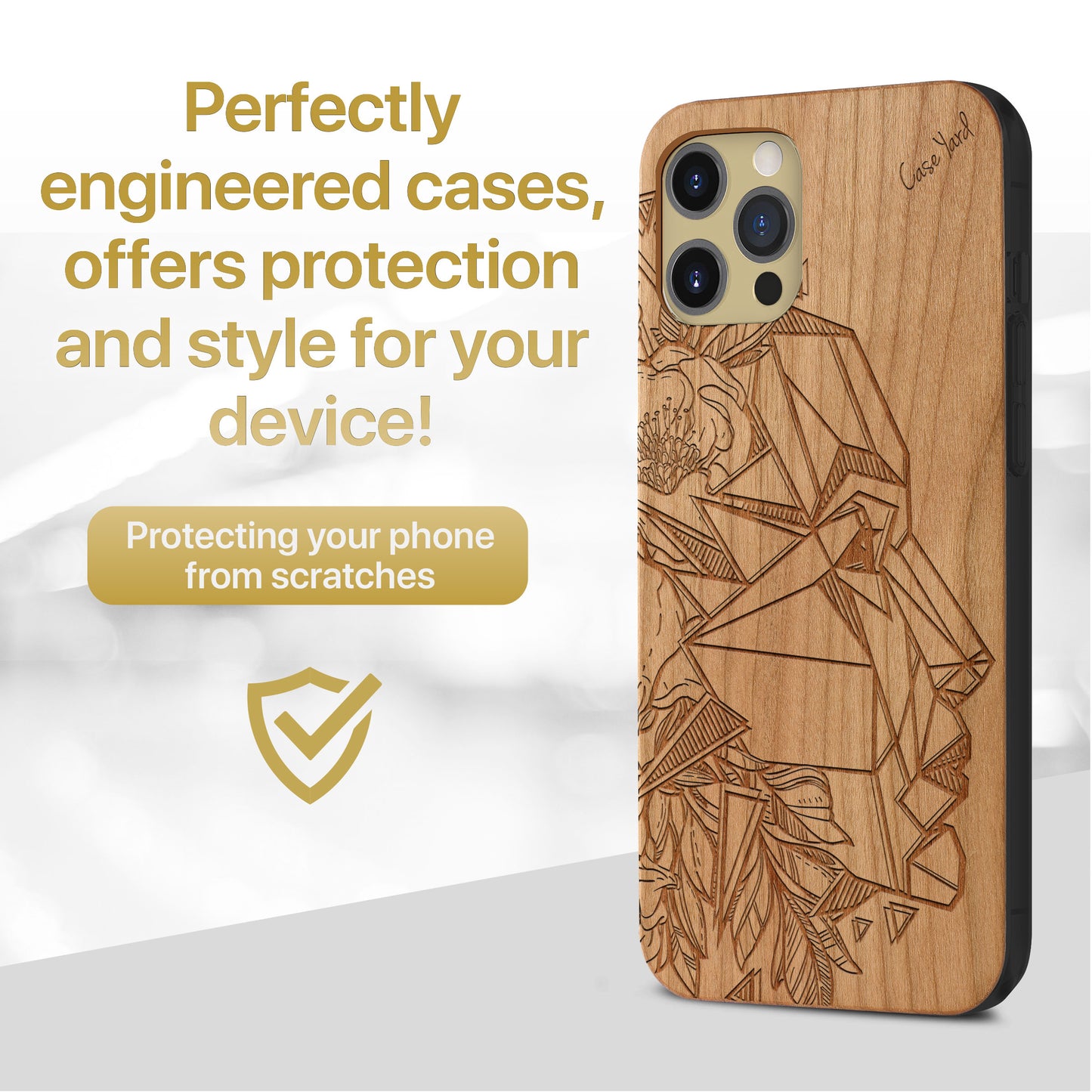 Beautiful Mind Wooden Laser Engraved Phone Case for iPhone & Samsung Phones