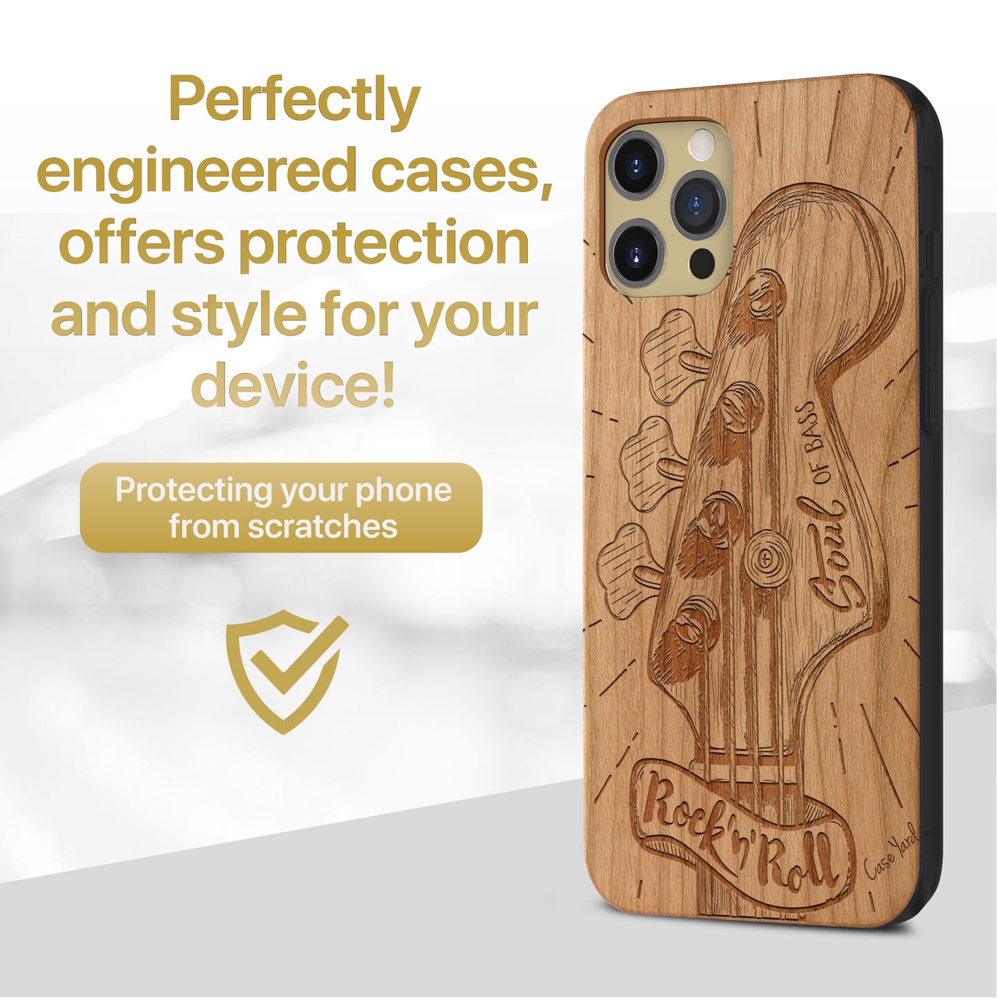 Guitar Hero Wooden Laser Engraved Phone Case for iPhone