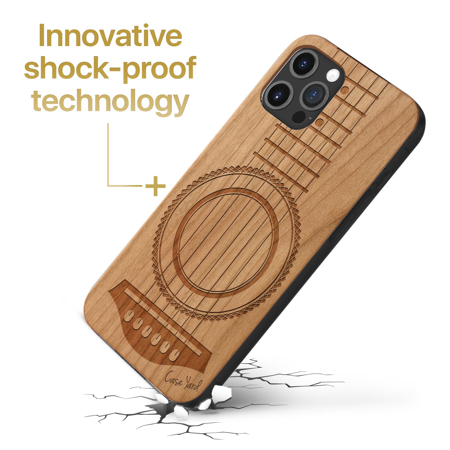 Guitar Case Wooden Laser Engraved Phone Case for iPhone
