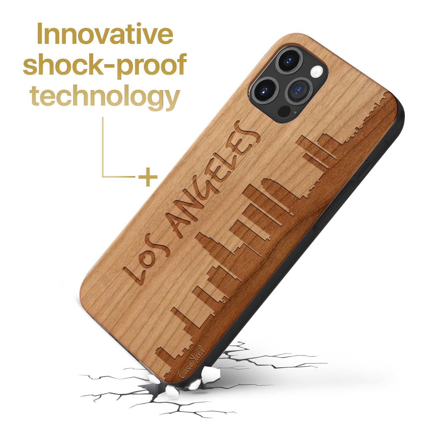 Skyline LA Wooden Laser Engraved Phone Case