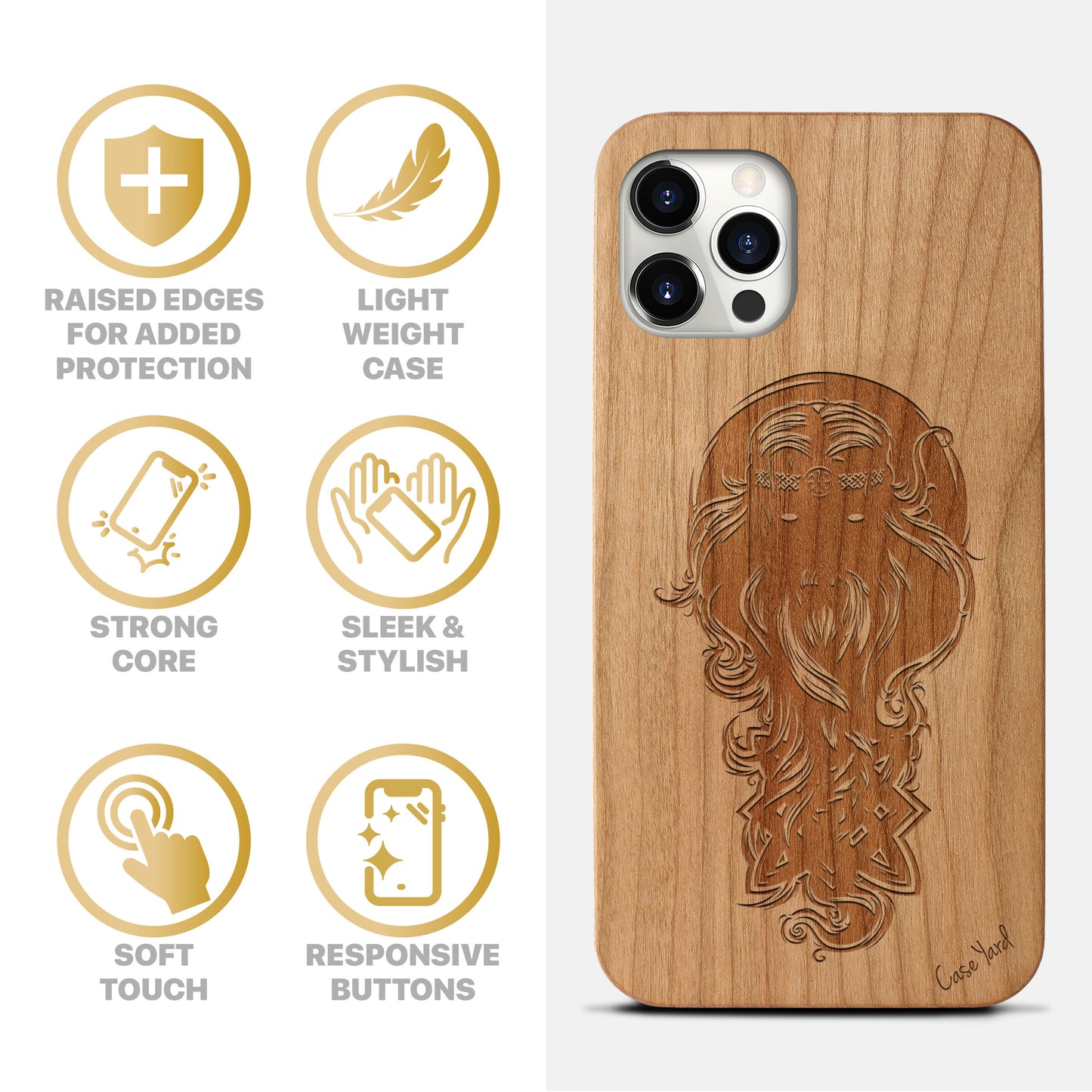 Svarog Wooden Laser Engraved Phone Case for iPhone