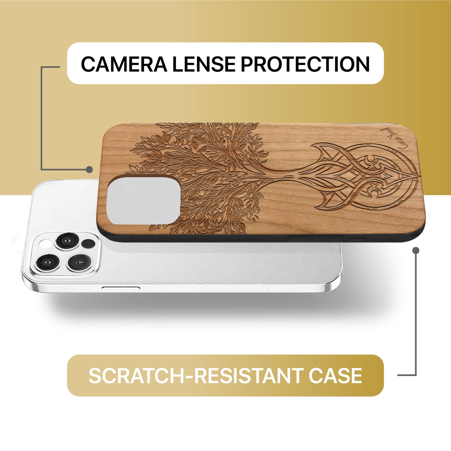 Tree of Life Wooden Laser Engraved Phone Case for iPhone
