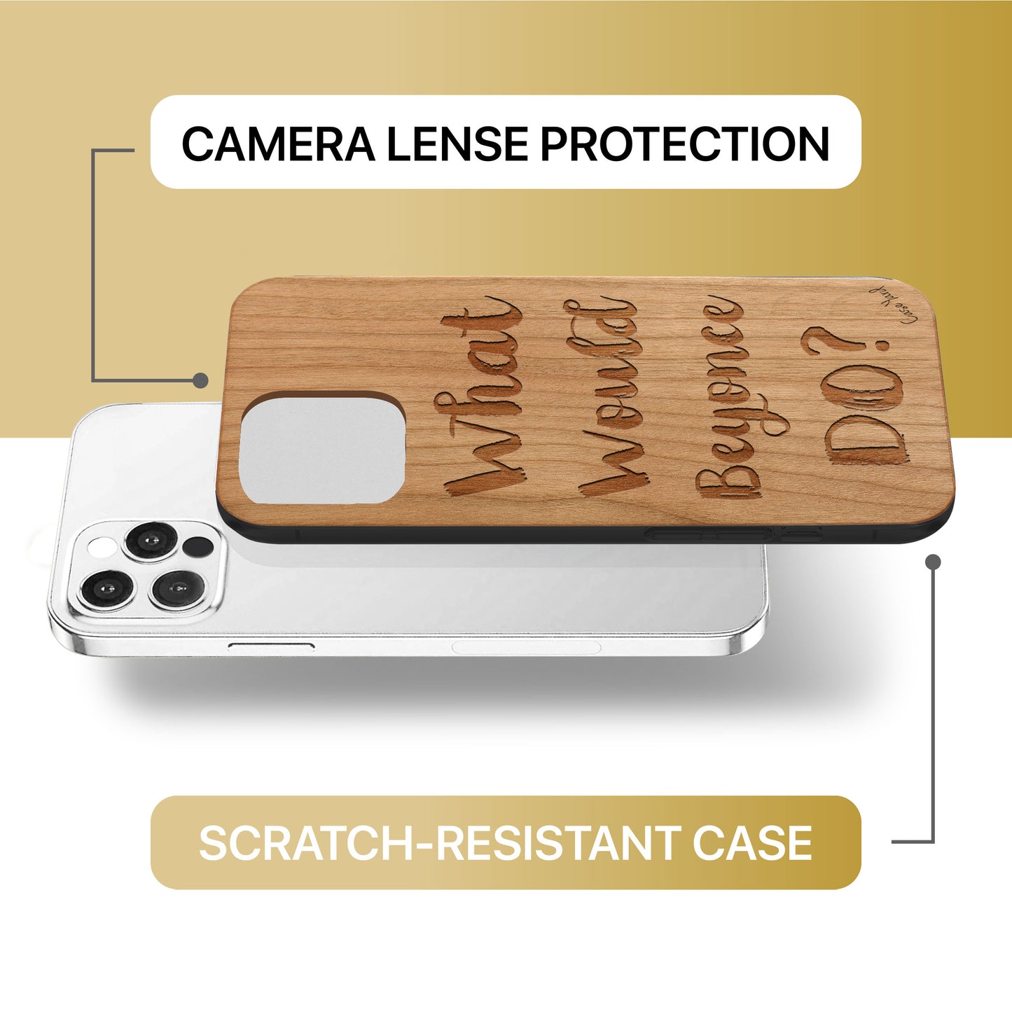 What Would Beyonce Do? Wooden Laser Engraved Phone Case for iPhone