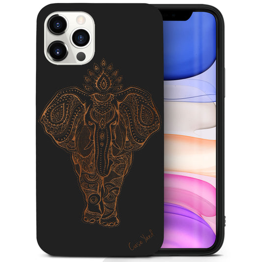 Indian Elephant Wooden Laser Engraved Phone Case for iPhone