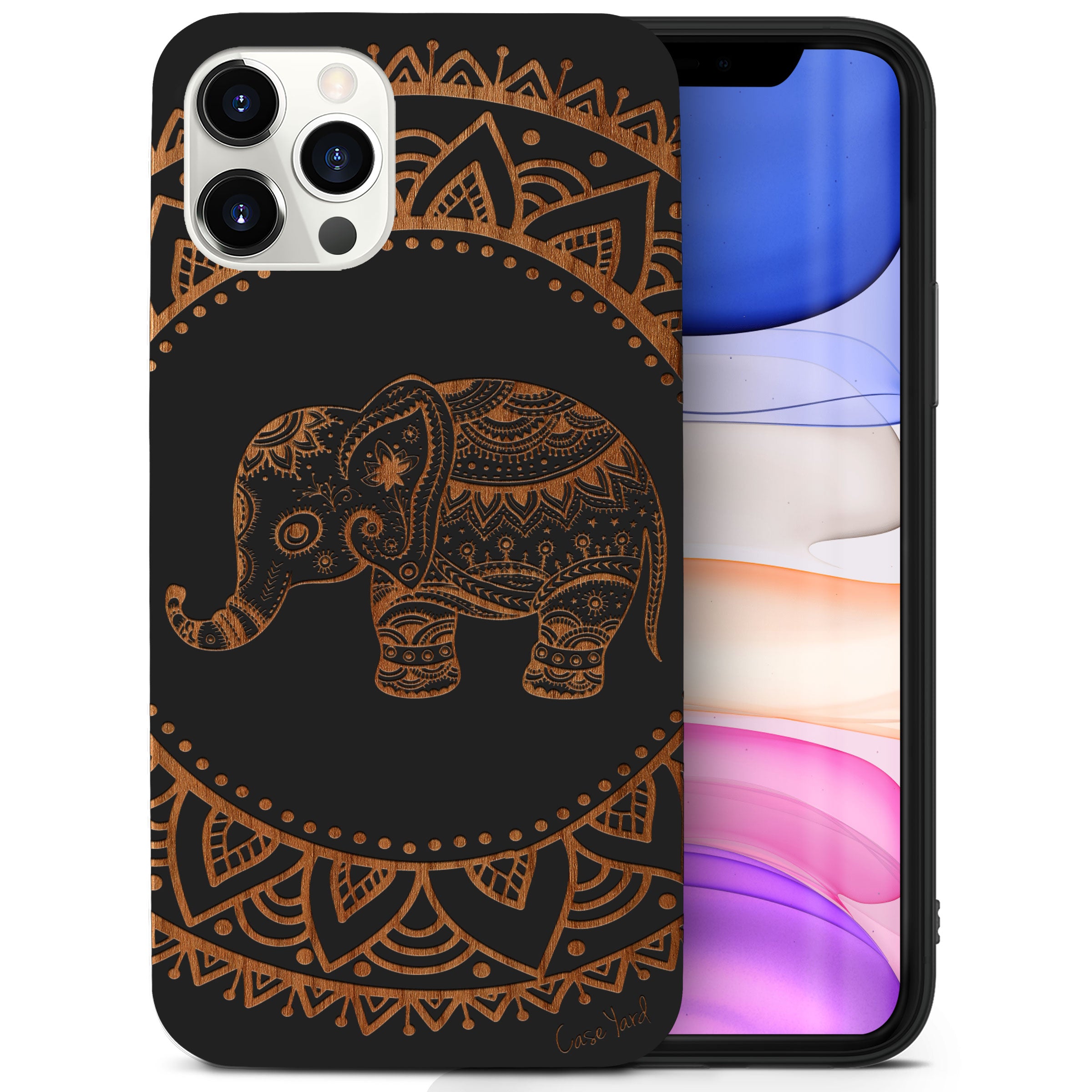 Elephant Mandala Wood Wooden Laser Engraved Phone Case for iPhone – Case Yard USA Elephant Mandala Wood Wooden Laser Engraved Phone Case for iPhone – Case Yard USA