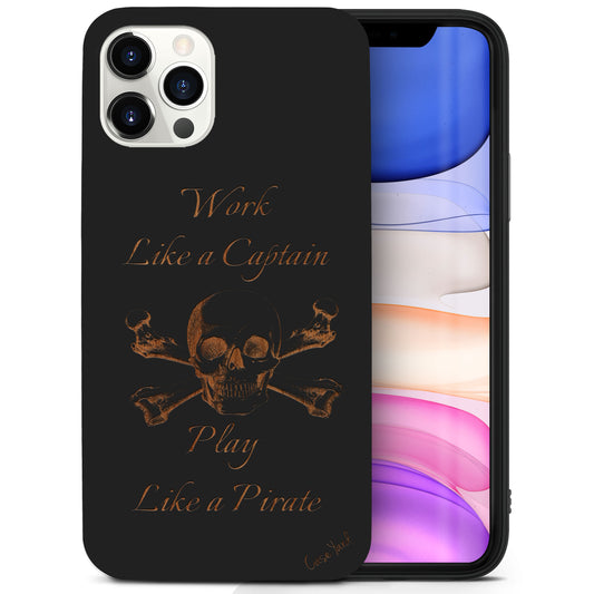 Work Like Captain Wooden Laser Engraved Phone Case for iPhone
