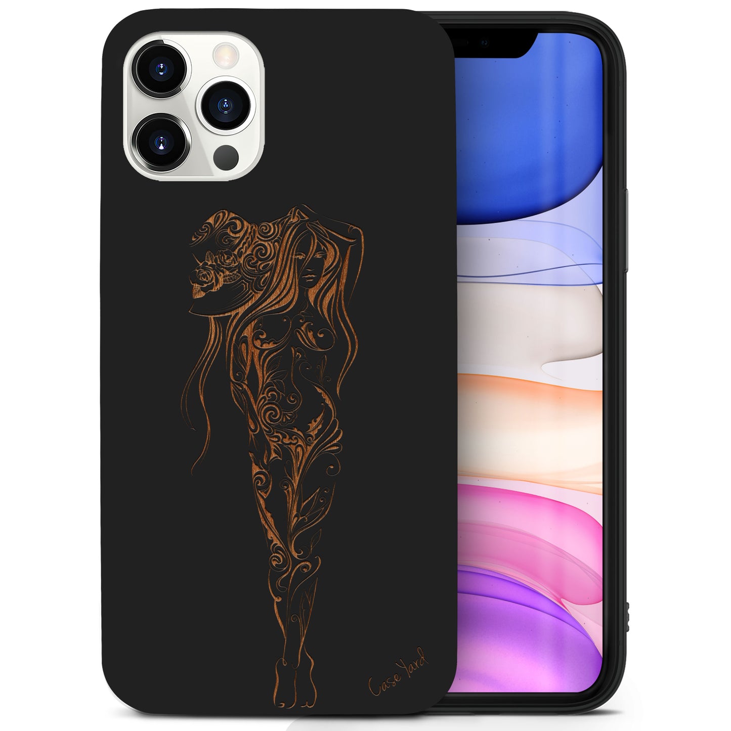 Tribal Girl Wooden Laser Engraved Phone Case for iPhone