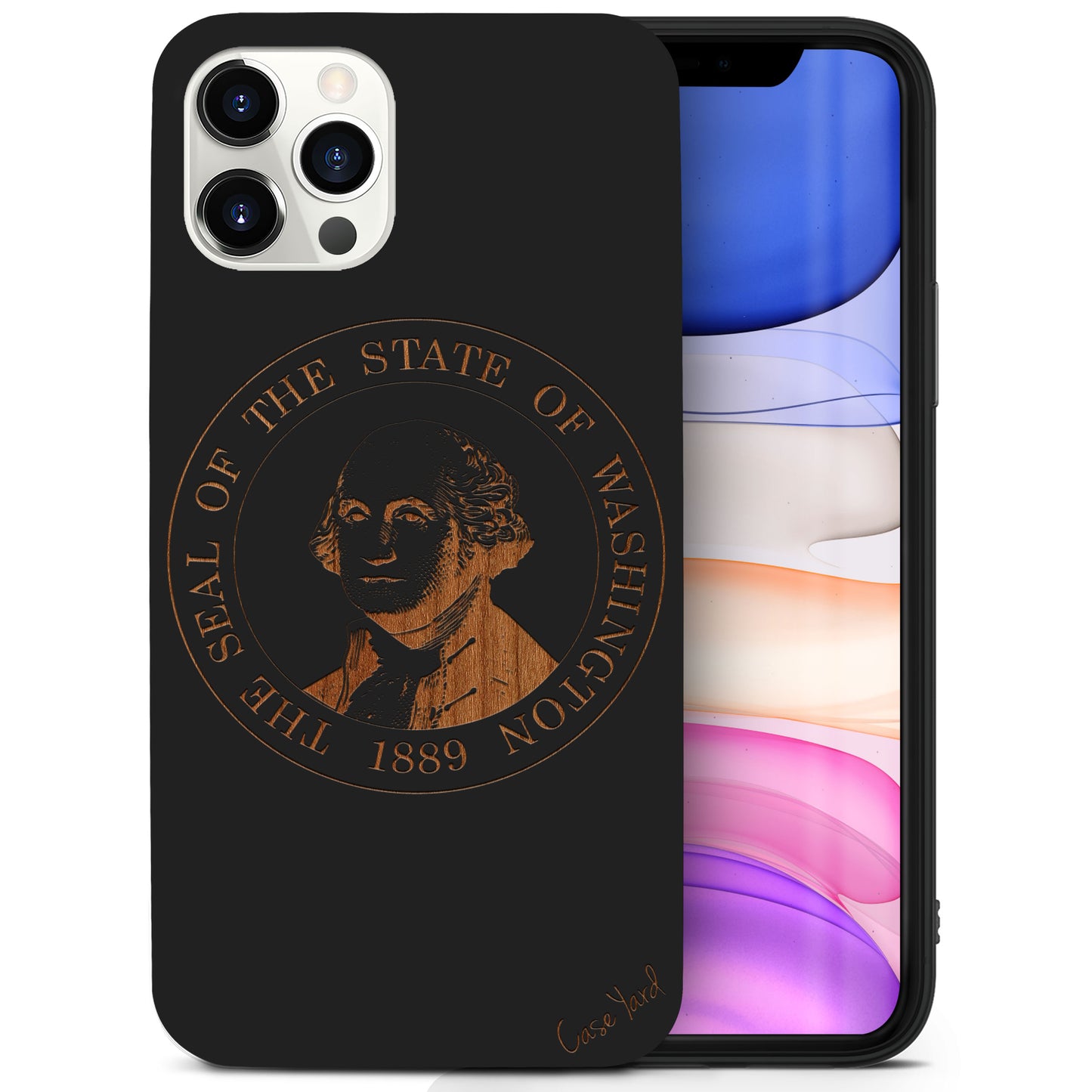 Washington Seal Wooden Laser Engraved Phone Case for iPhone