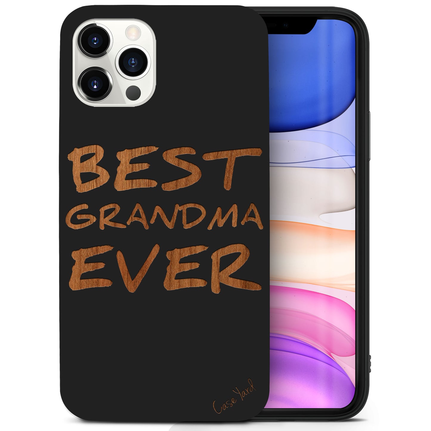 Best Grandma Ever Wooden Laser Engraved Phone Case for iPhone & Samsung Phones