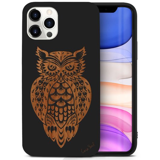 Owl 3 Wooden Laser Engraved Phone Case for iPhone