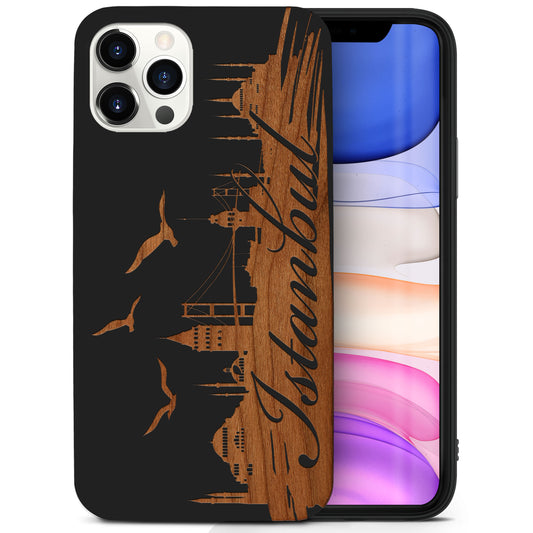 Istanbul Love Wooden Laser Engraved Phone Case for iPhone