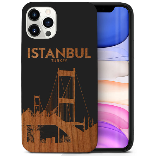 Istanbul Bridge Wooden Laser Engraved Phone Case for iPhone