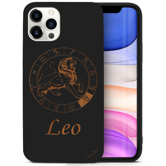 Leo Sign Wooden Laser Engraved Phone Case for iPhone