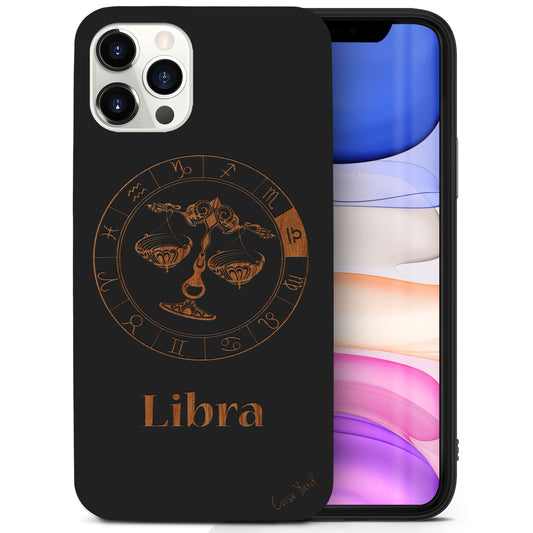 Libra Sign Wooden Laser Engraved Phone Case for iPhone