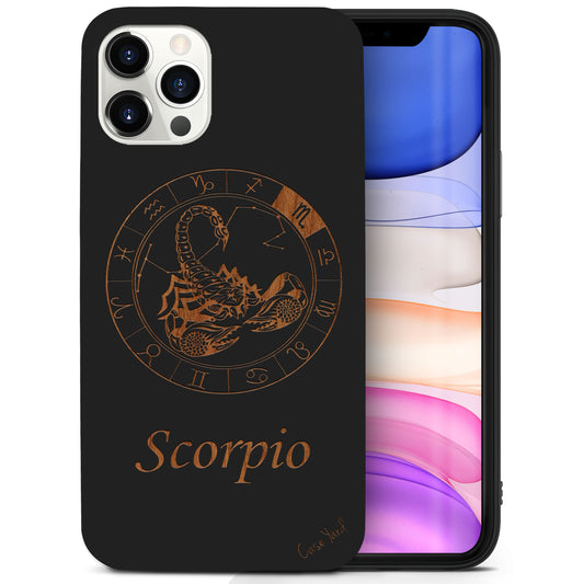 Scorpio Sign Wooden Laser Engraved Phone Case for iPhone