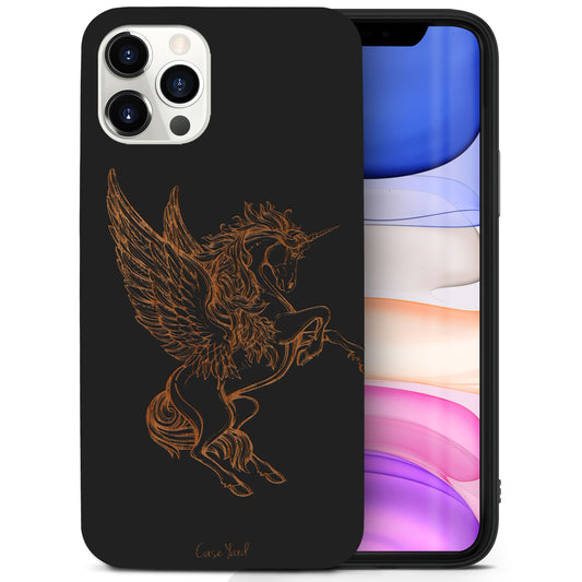 Pegasus Wooden Laser Engraved Phone Case for iPhone