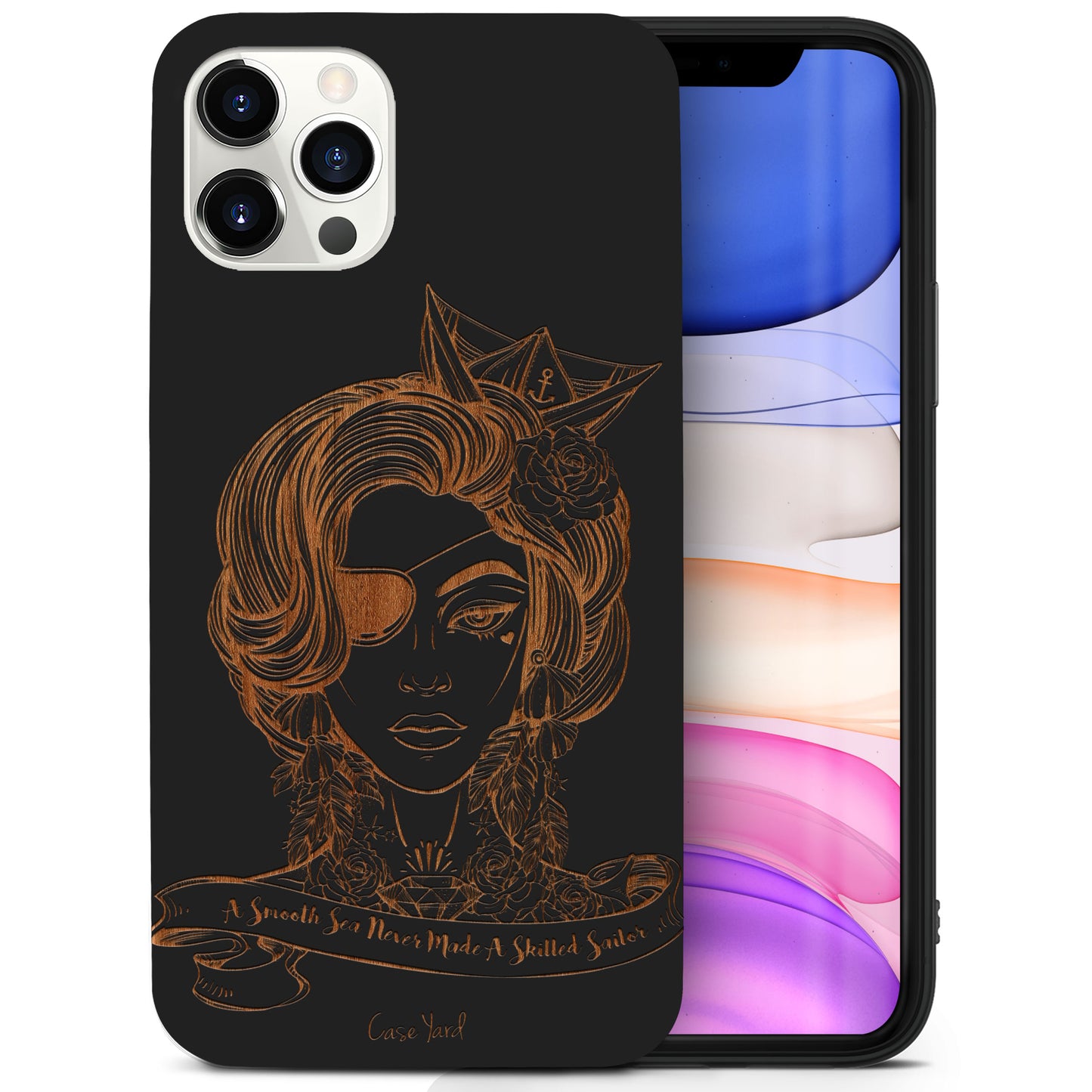 Skillful Sailor Wooden Laser Engraved Phone Case for iPhone