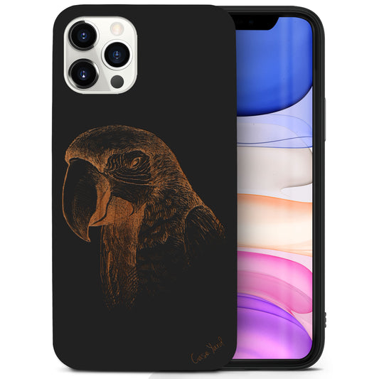 Macaw Wooden Laser Engraved Phone Case for iPhone