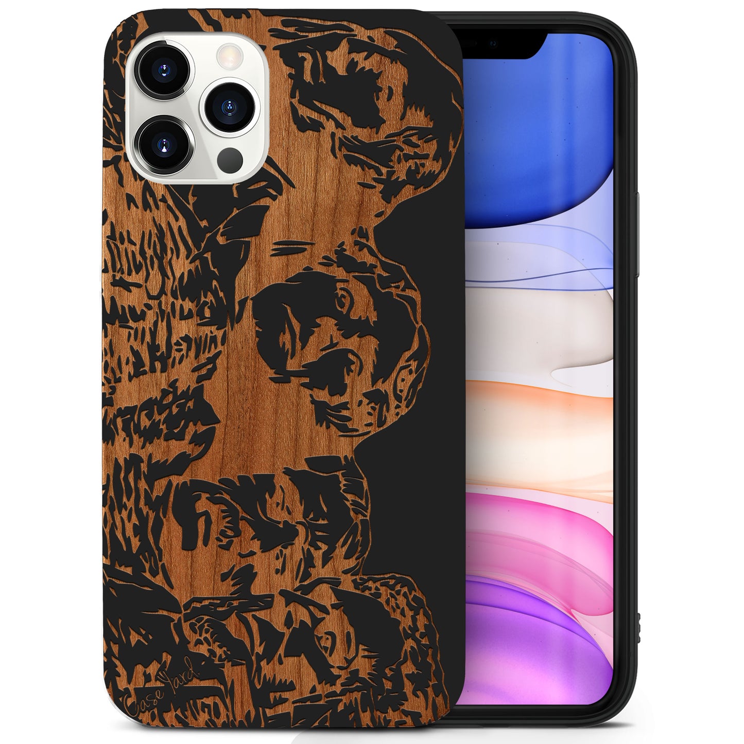 Mount Rushmore Wooden Laser Engraved Phone Case for iPhone