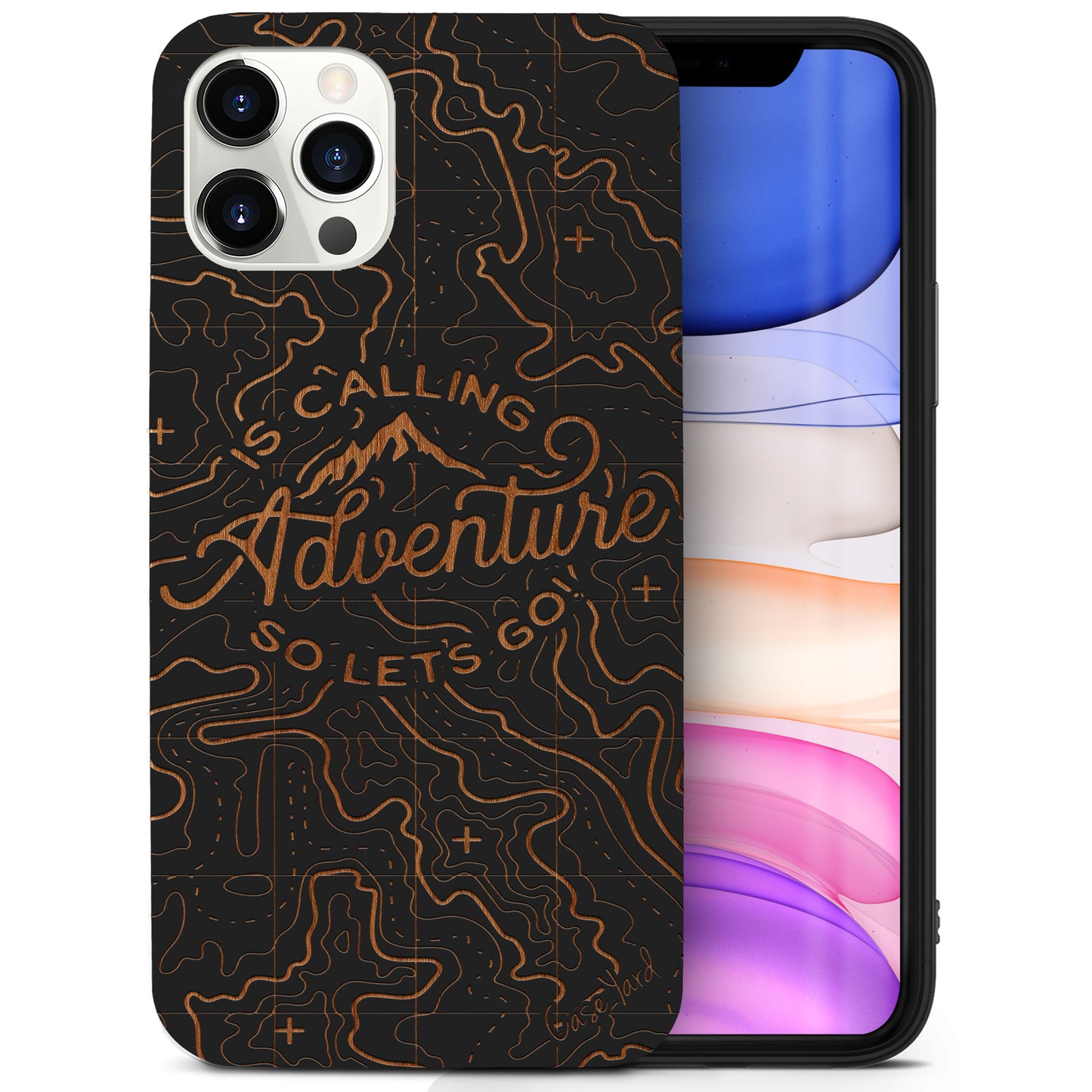 Adventure Wooden Laser Engraved Phone Case