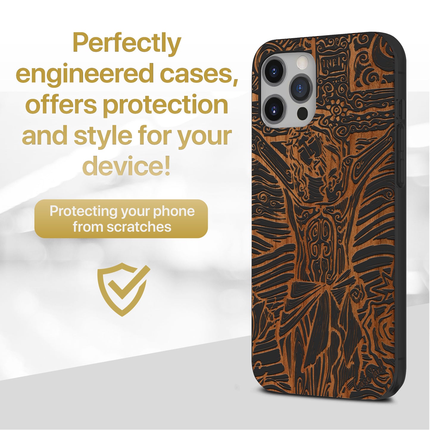 Jesus Wooden Laser Engraved Phone Case