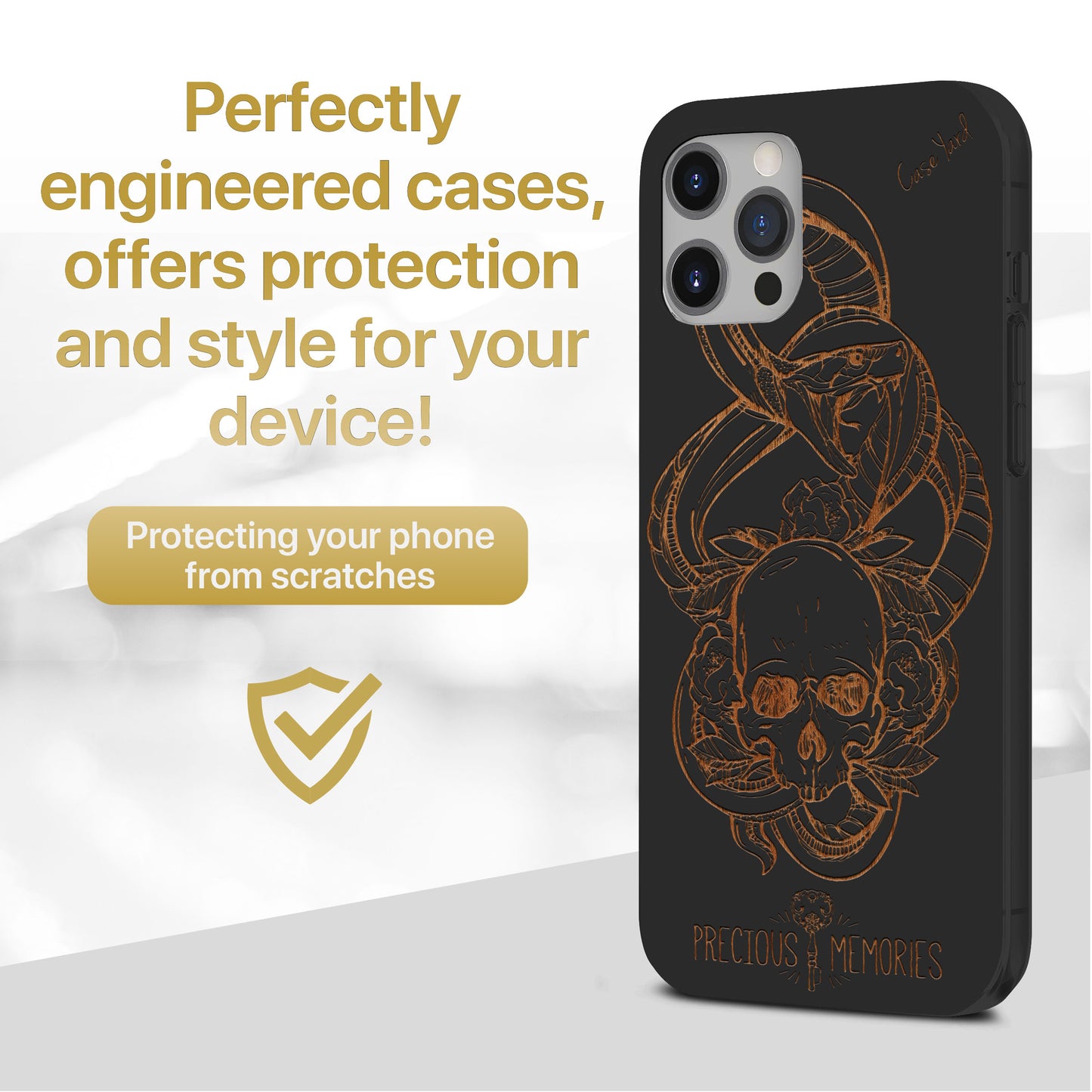 Precious Memories Wooden Laser Engraved Phone Case for iPhone