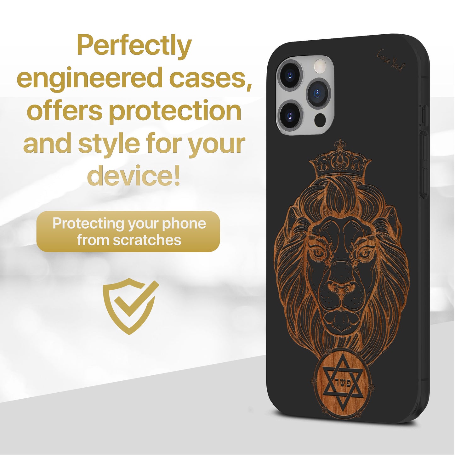 Lion of Judah Wooden Laser Engraved Phone Case for iPhone