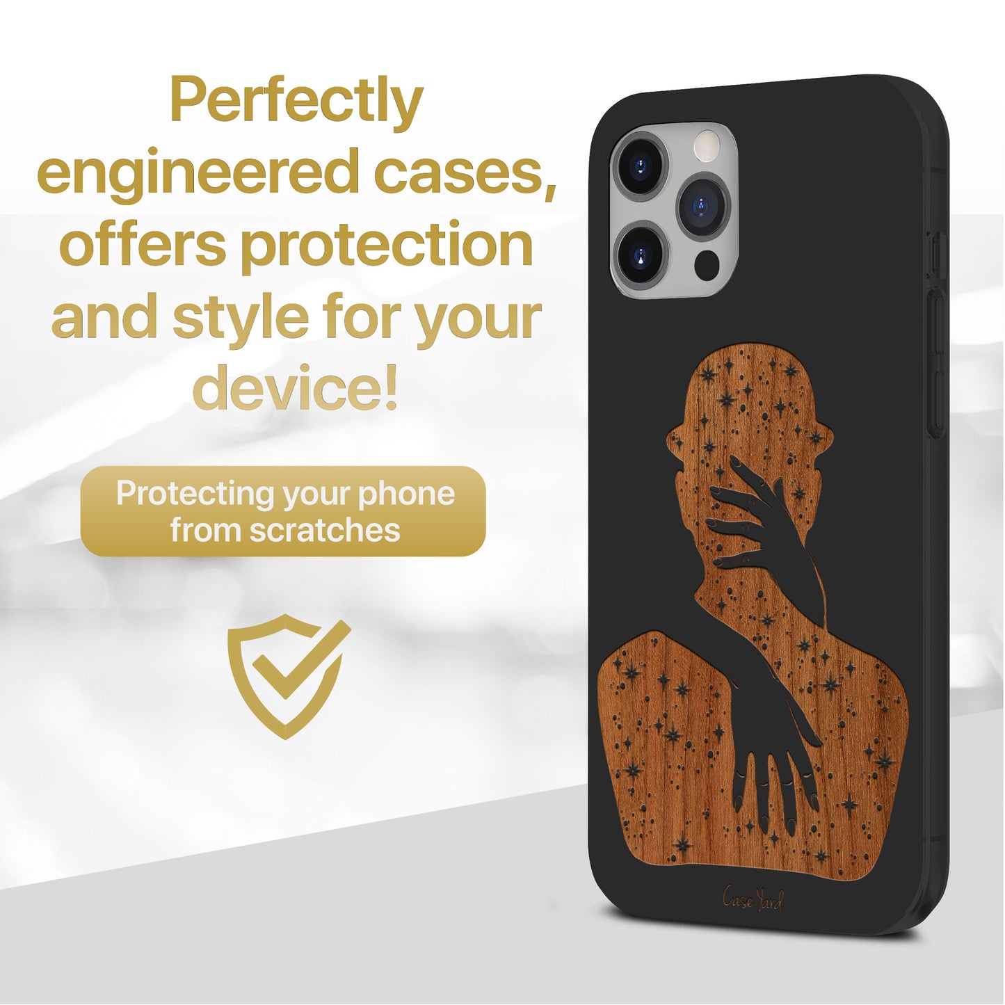Mystic Lady Wooden Laser Engraved Phone Case for iPhone