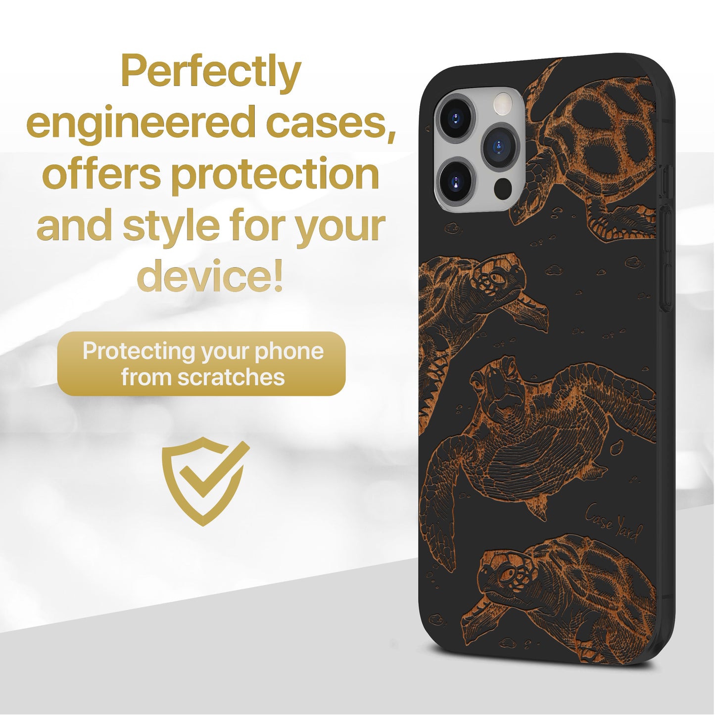 Tortugas Wooden Laser Engraved Phone Case for iPhone