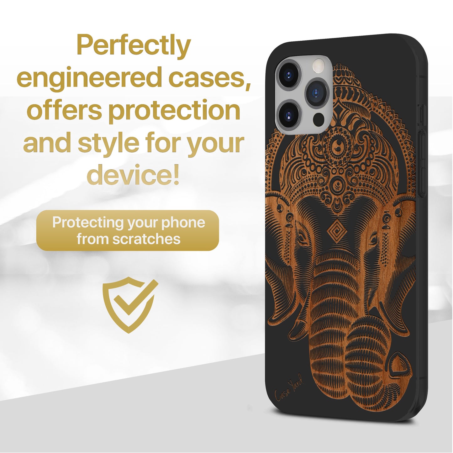 Ganesh Wooden Laser Engraved Phone Case for iPhone