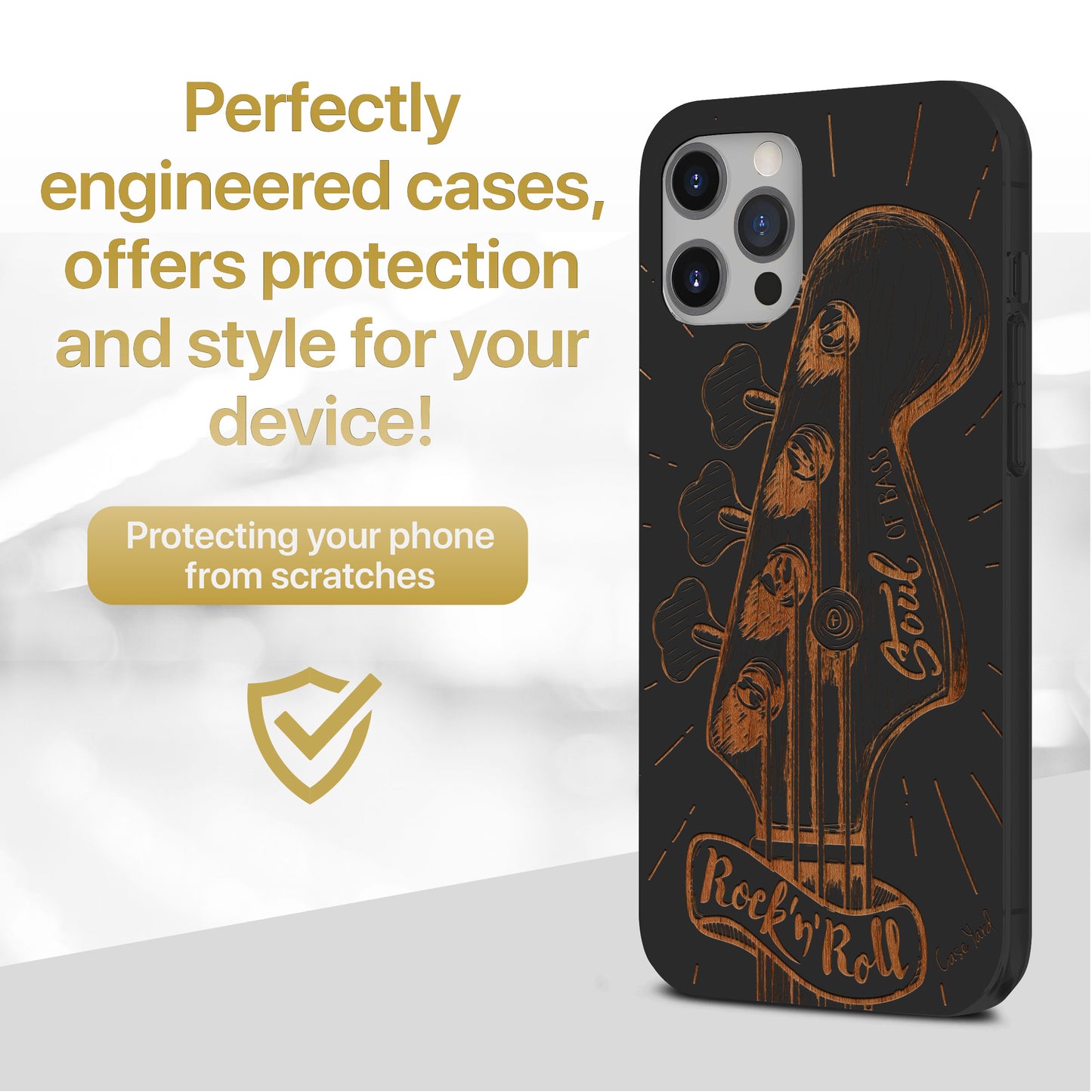 Guitar Hero Wooden Laser Engraved Phone Case for iPhone