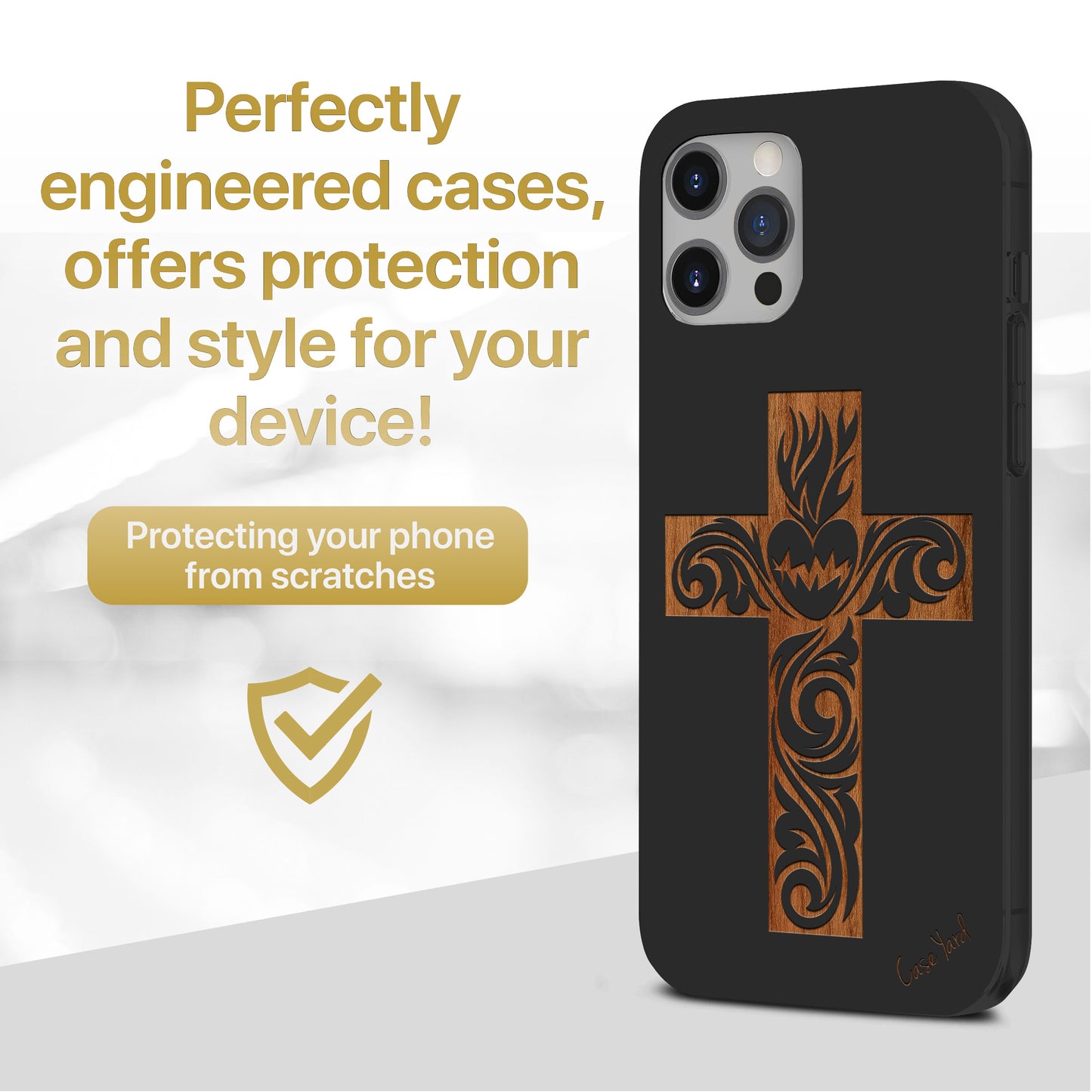 Cross 2 Case Wooden Laser Engraved Phone Case