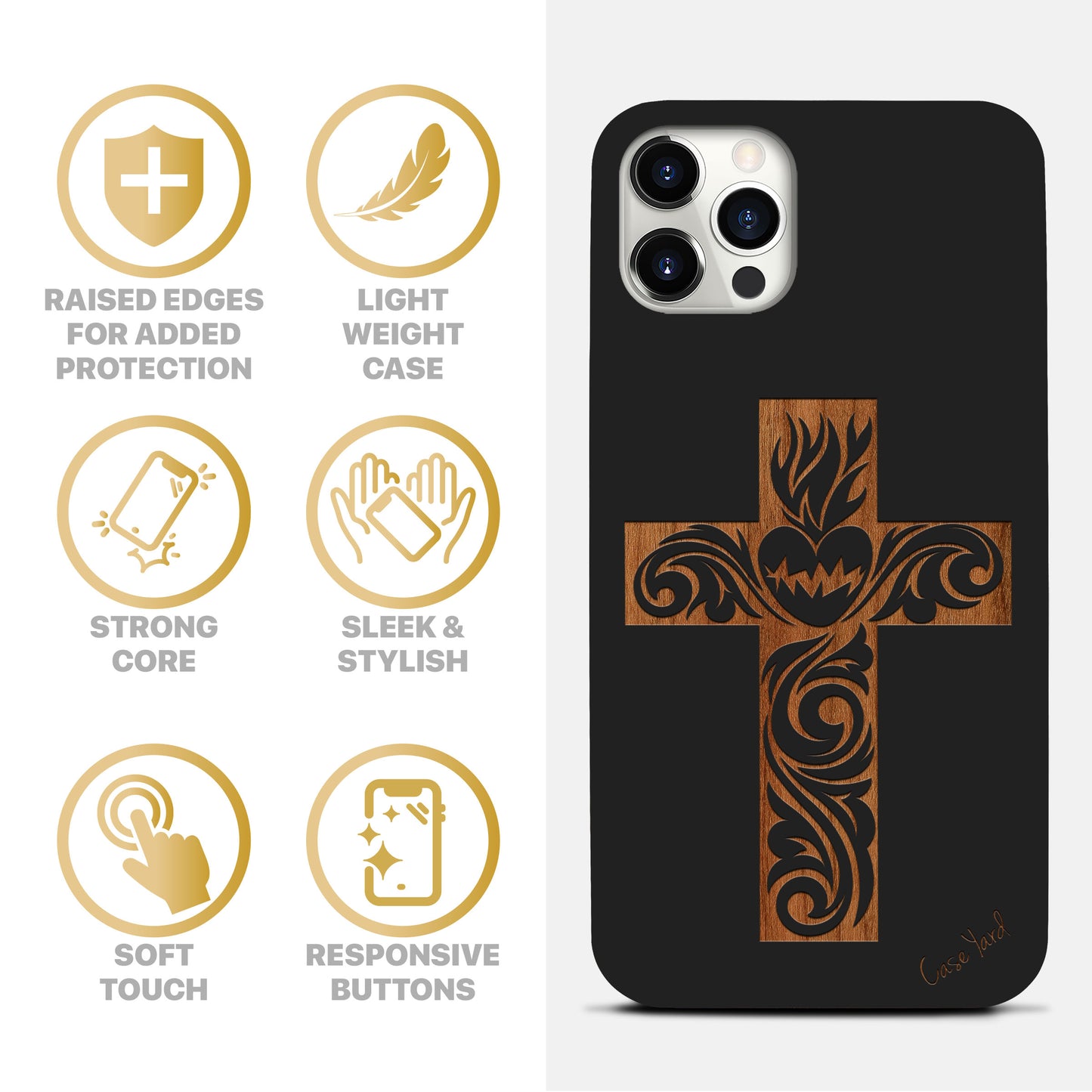 Cross 2 Case Wooden Laser Engraved Phone Case