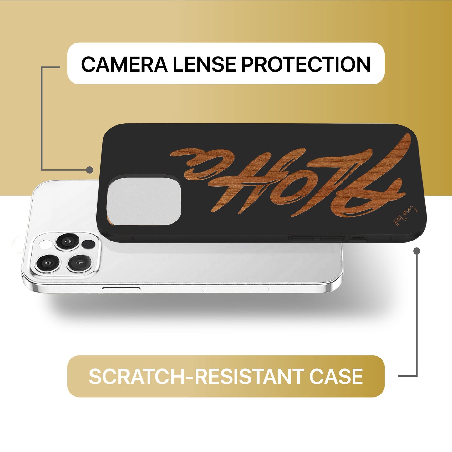 Aloha Wooden Laser Engraved Phone Case for iPhone & Samsung Phones