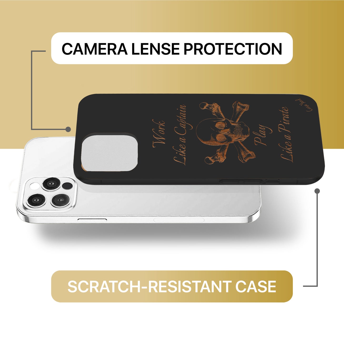 Work Like Captain Wooden Laser Engraved Phone Case for iPhone