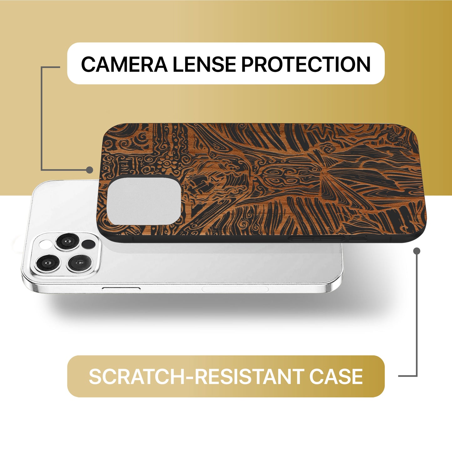 Jesus Wooden Laser Engraved Phone Case