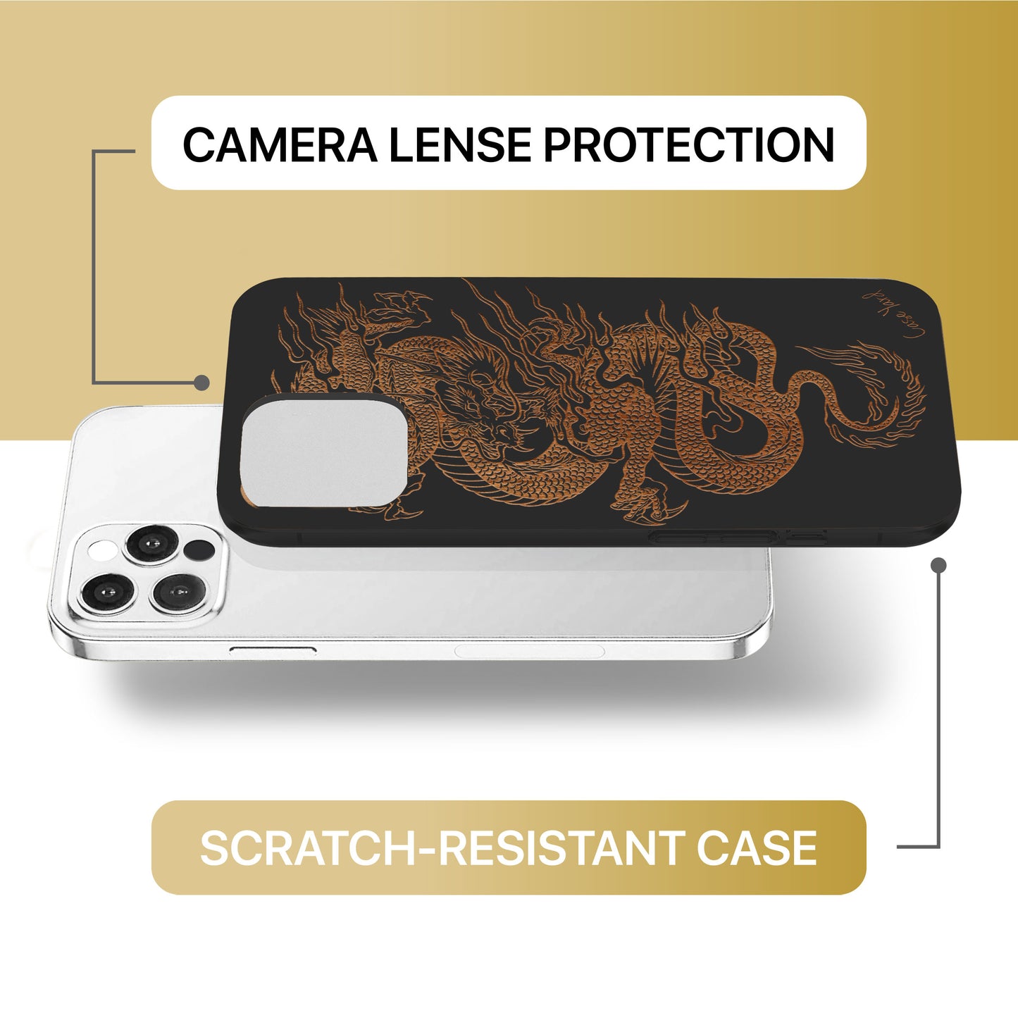 Dragon Wooden Laser Engraved Phone Case