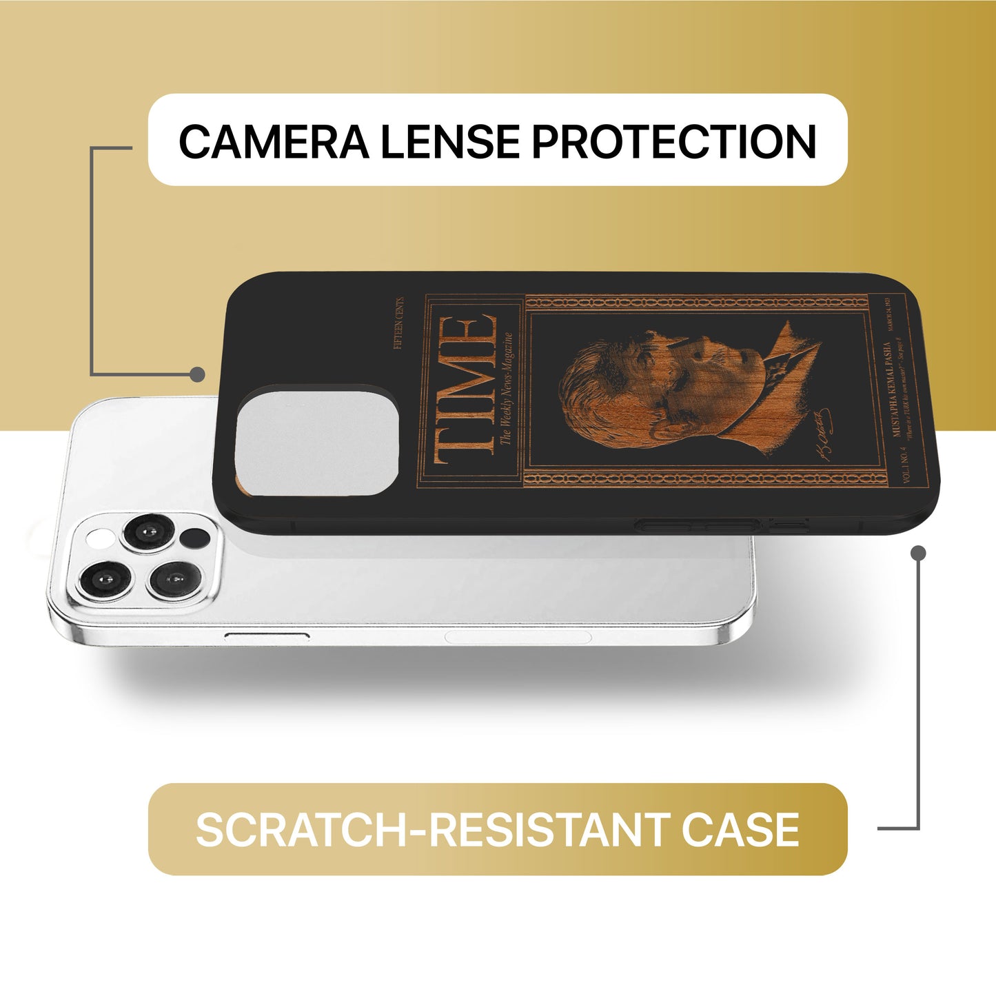 Time Magazine Wooden Laser Engraved Phone Case for iPhone