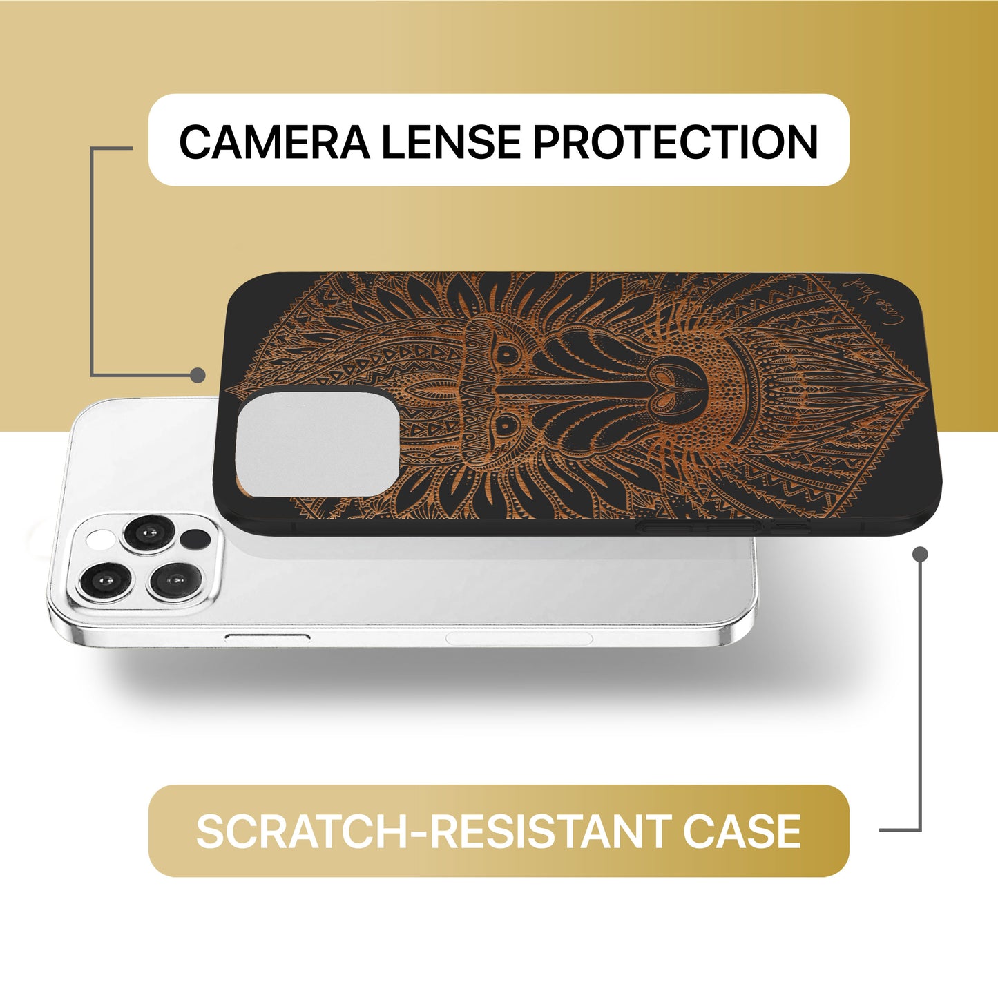 Baboon Monkey Wooden Laser Engraved Phone Case