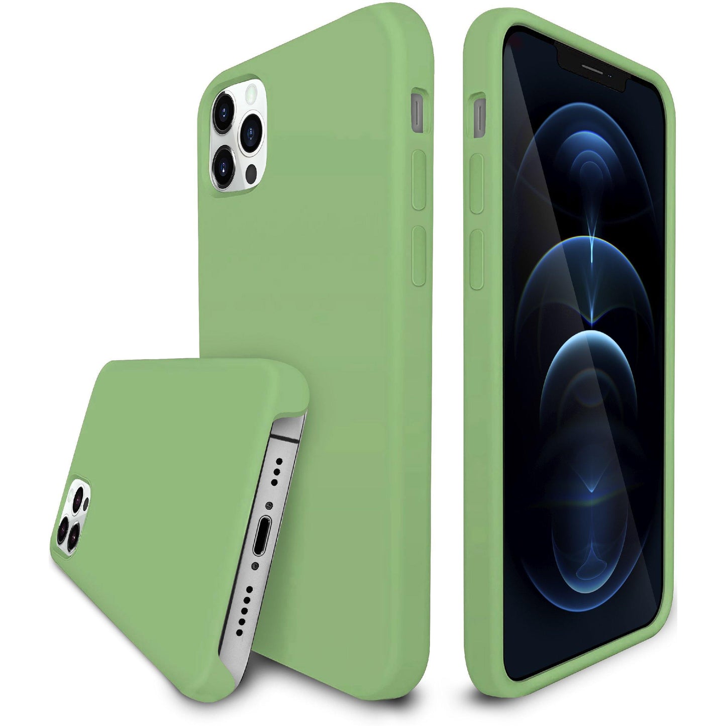 Silicone Case for iPhone 12 / 12 Pro 6.1-inch, Slim Fit Shockproof Protective Rubber Phone Cover - Case Yard USA