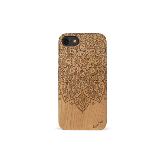 Lara Mandala Wood Wooden Laser Engraved Phone Case for iPhone