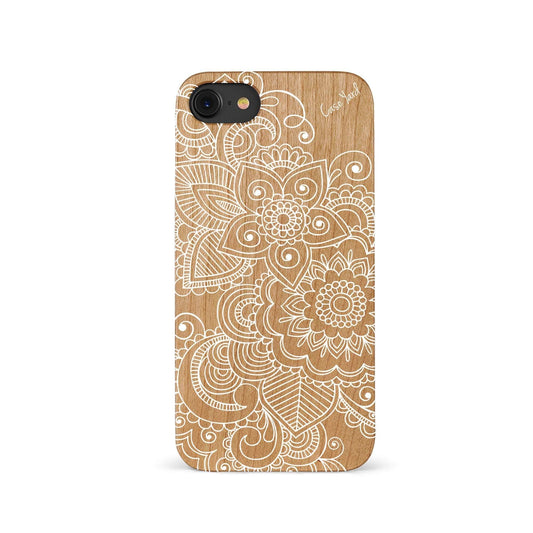 Henna Paisley UV Colored Wood Phone Case for iPhone