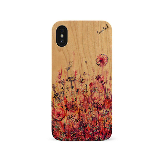 Meadow Flowers UV Colored Wood Phone Case for iPhone