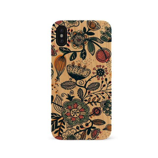 Flower Harvest UV Colored Wood Phone Case for iPhone