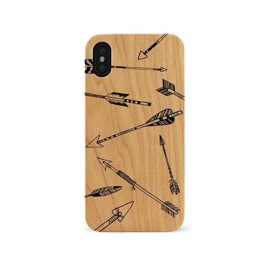 Arrows UV Colored Wood Phone Case for iPhone