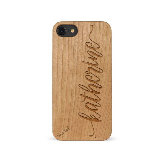 Personalized Custom A6 Wooden Laser Engraved Phone Case
