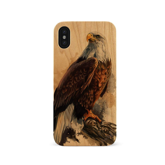 American Eagle UV Colored Wood Phone Case for iPhone