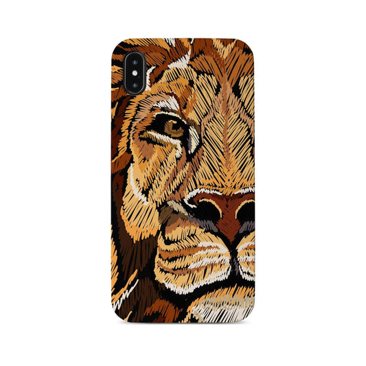 Wool Lion UV Colored Wood Phone Case for iPhone
