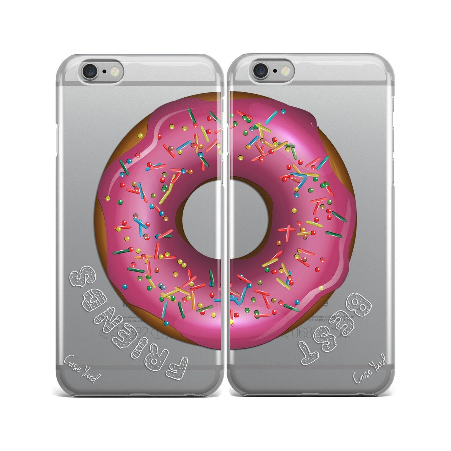Donut Best Friends TPU Clear Phone Case for iPhone & Samsung Phones
